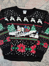 Load image into Gallery viewer, Vintage 80s Sleigh Ride Halloween Puffy Print Crewneck (WM)
