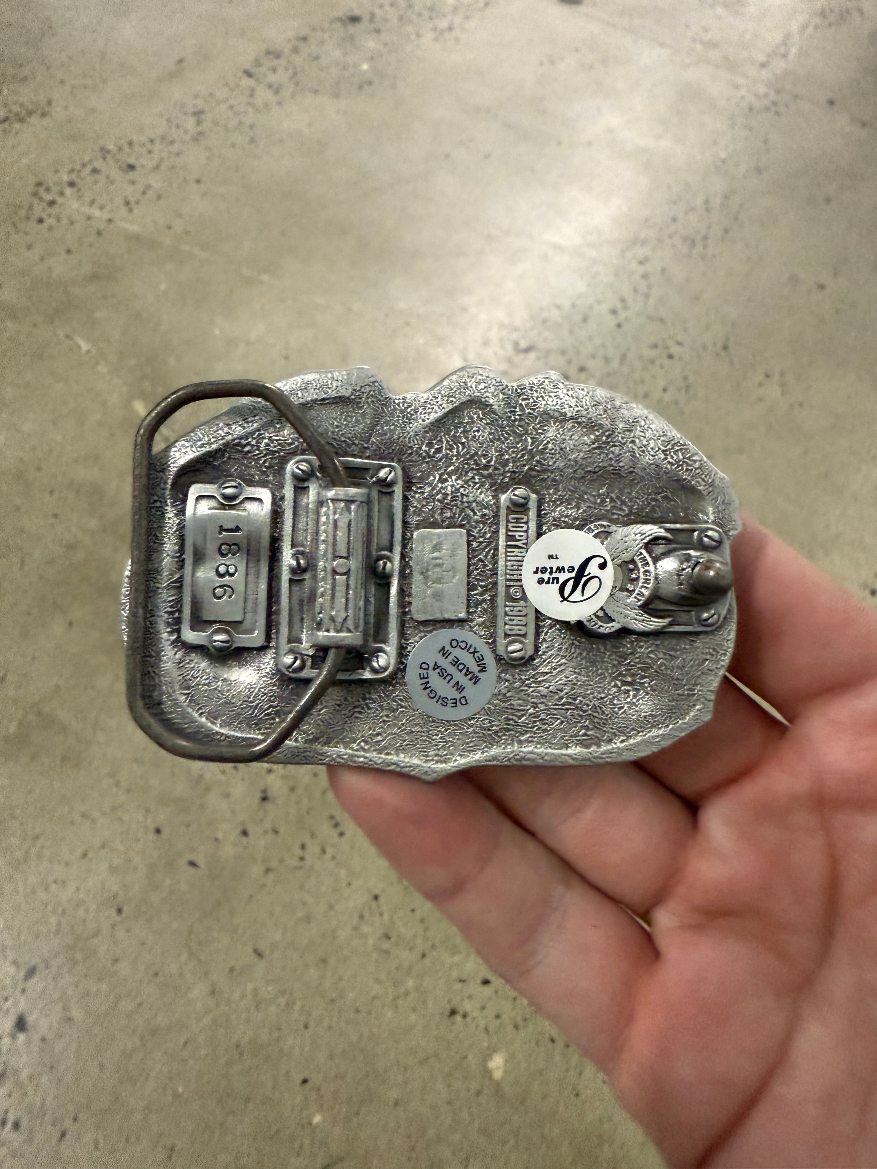 Vintage Korean War Veteran Belt Buckle