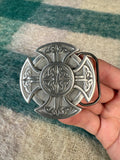 Vintage 2000 Iron Cross Belt Buckle