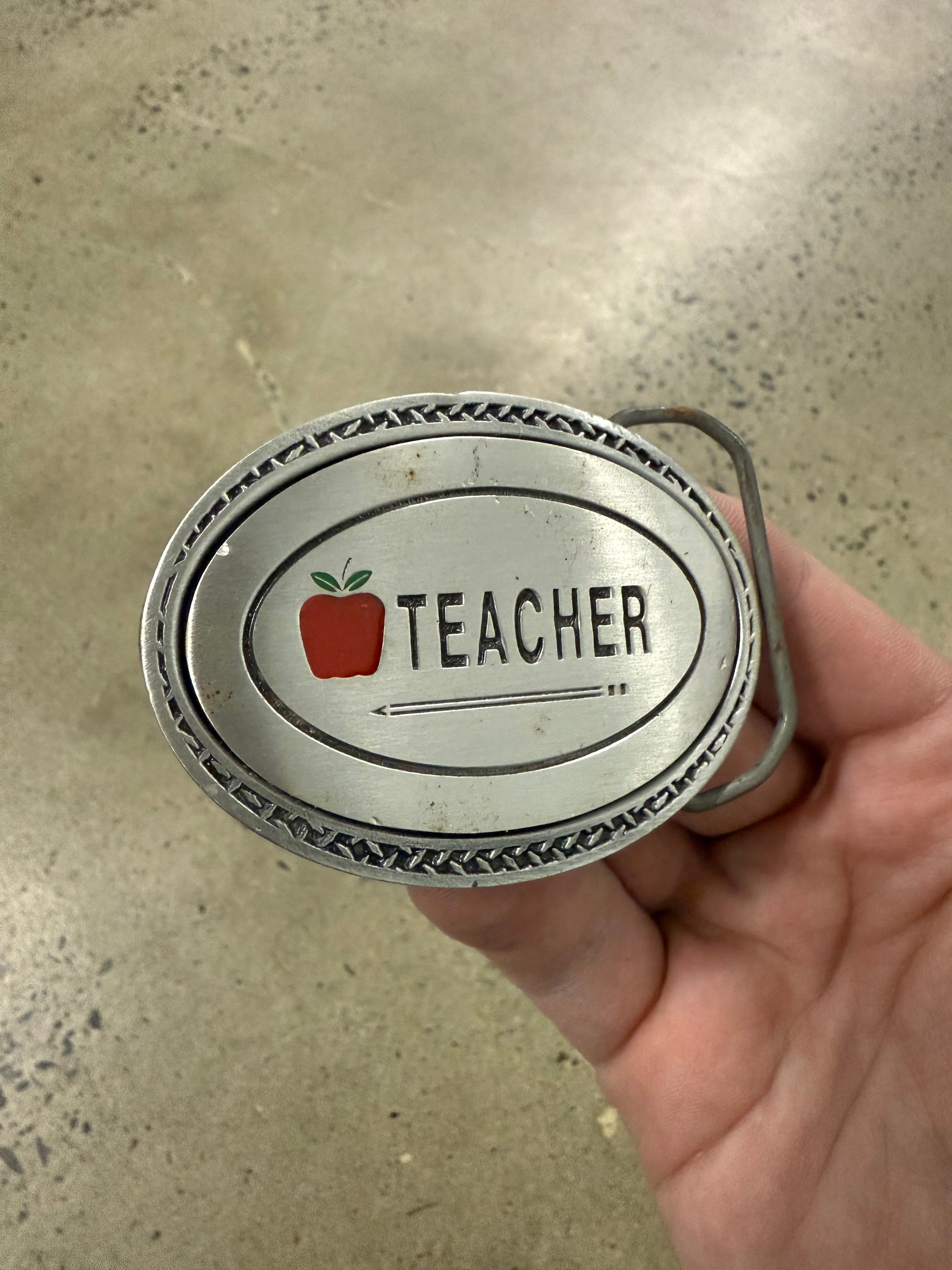 Vintage Teacher Belt Buckle