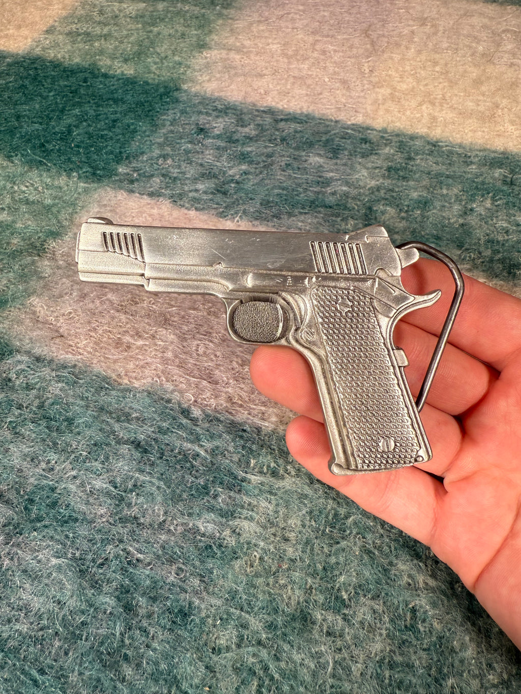 Vintage Hand Gun Belt Buckle