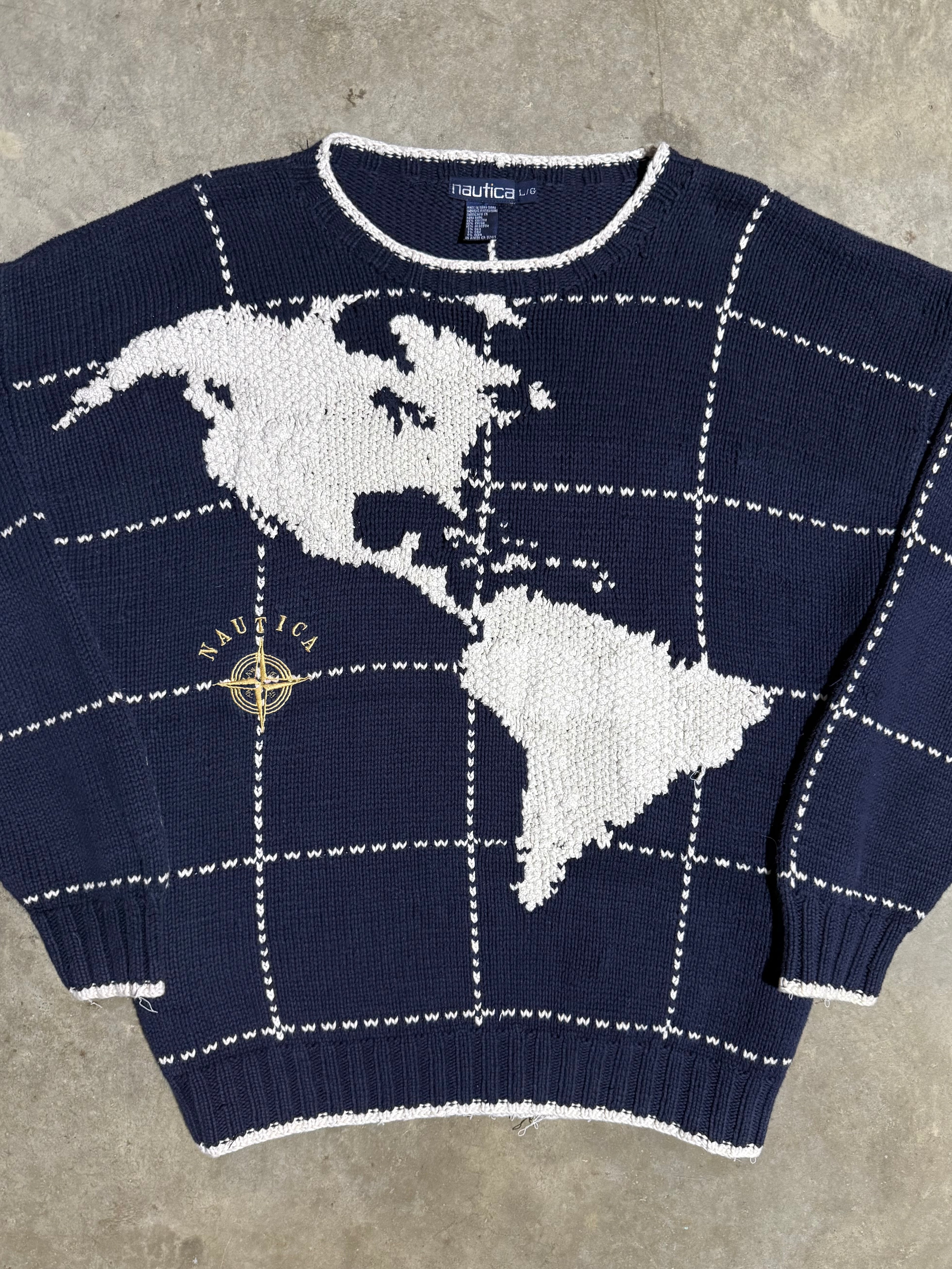 Vintage Nautica Earth Knit Sweater (XL)