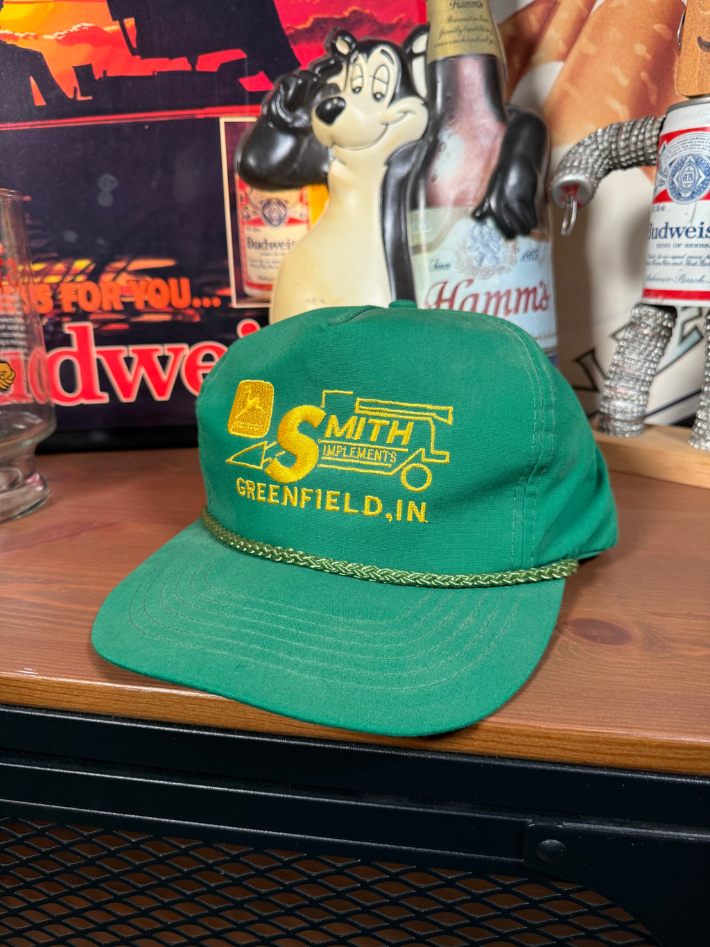 Vintage John Deere Greenfield Indiana Snapback Hat