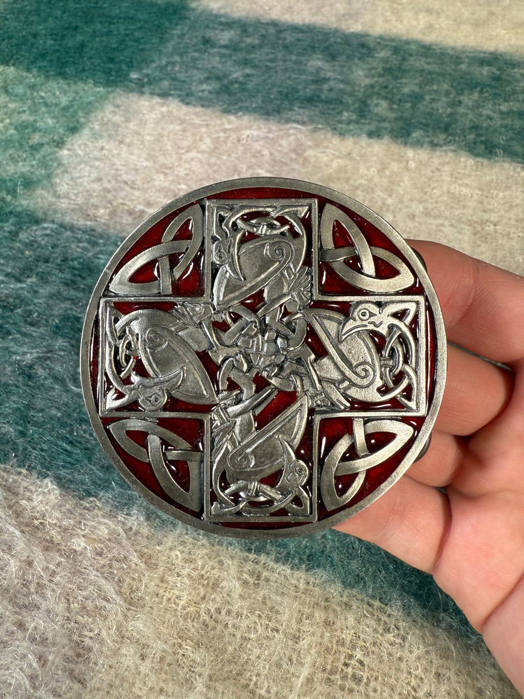 Vintage Celtic Cross Belt Buckle