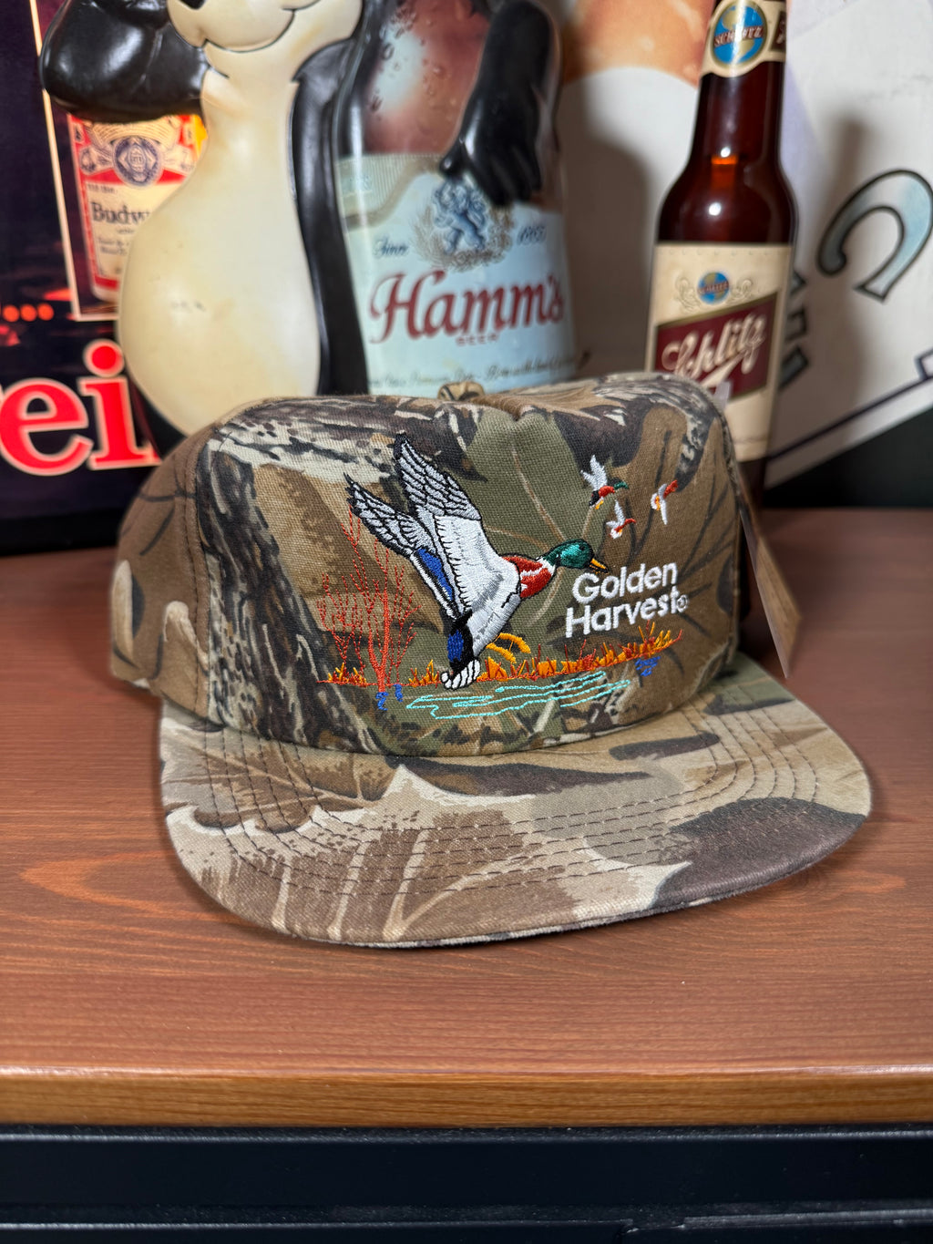 Vintage Golden Harvest Seed Duck Camo K Products Hat