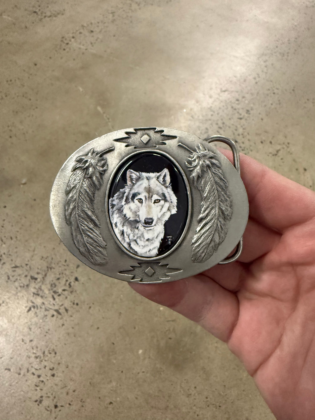Vintage 2004 Wolf Belt Buckle