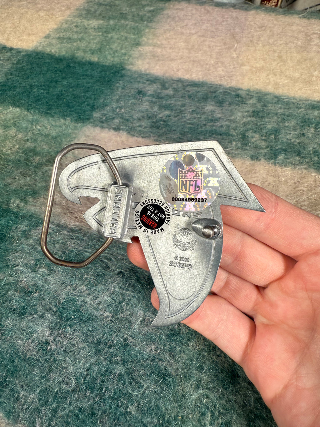 Vintage 2000s Atlanta Falcons Big Logo Belt Buckle