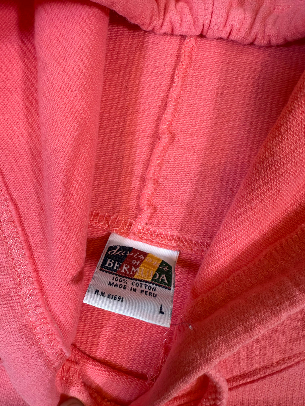 Vintage Bermuda Pink Hoodie (XL)