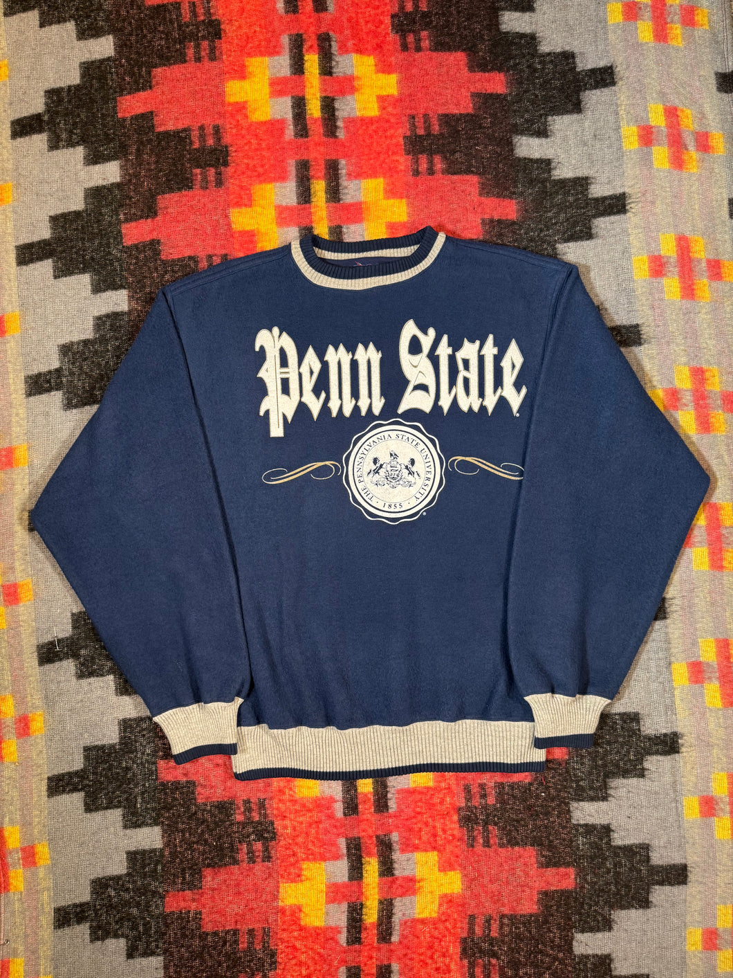 Vintage Penn State Inside-Out Fabric Crewneck (L)