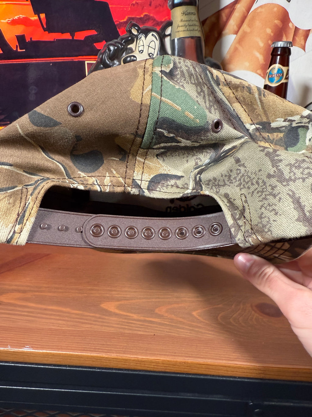Vintage Golden Harvest Camo K Products Trucker Hat