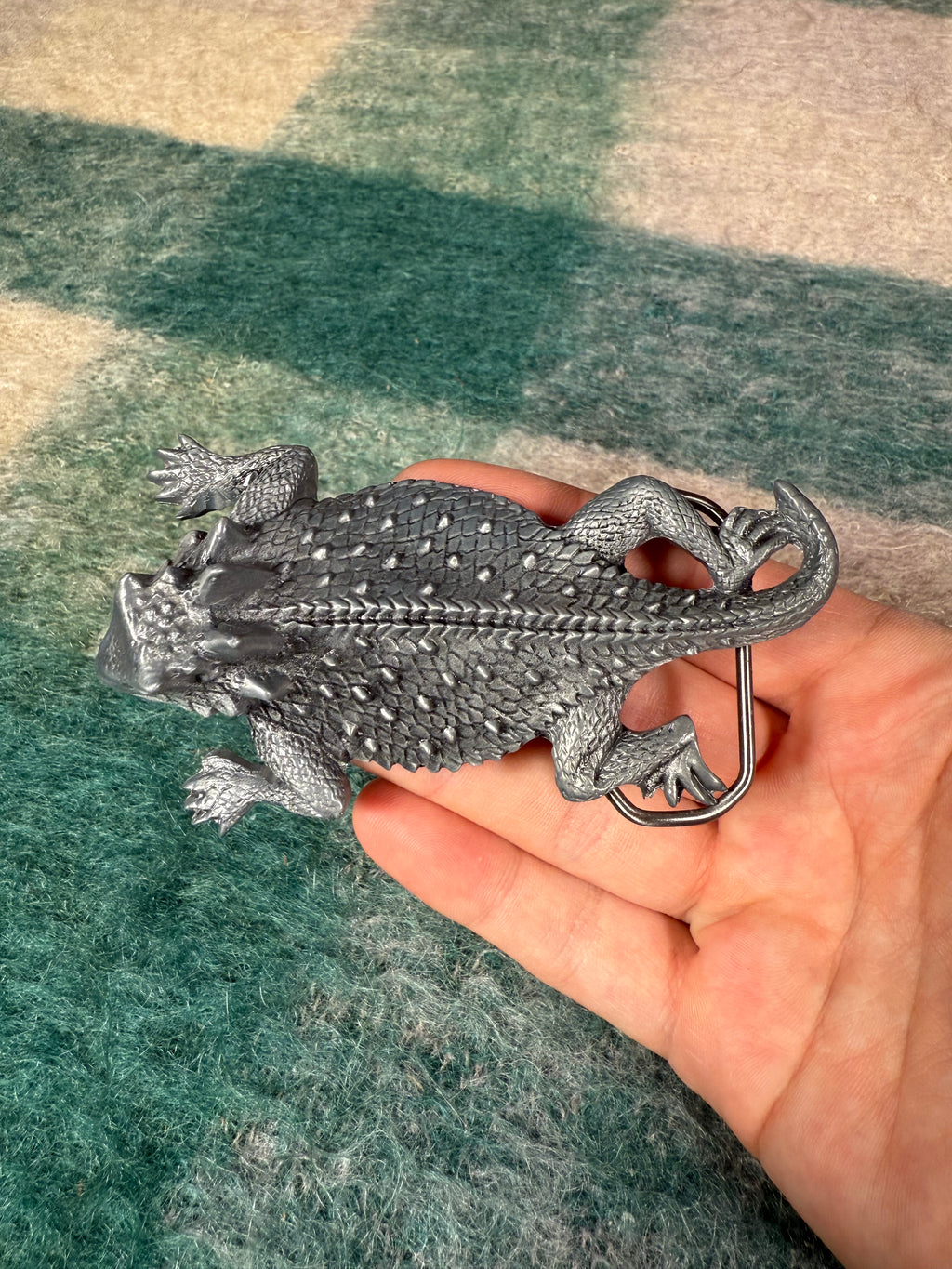 Vintage Horned Lizard Belt Buckle