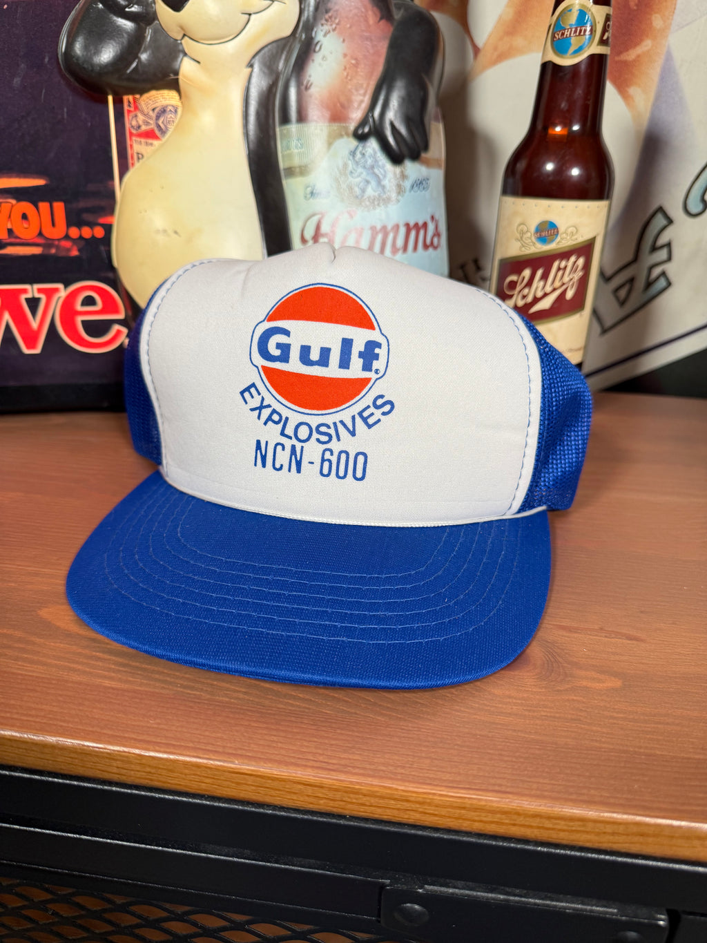 Vintage Gulf Explosives Trucker Hat
