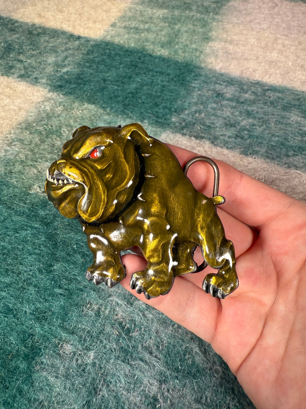 Vintage 3D Bulldog Belt Buckle