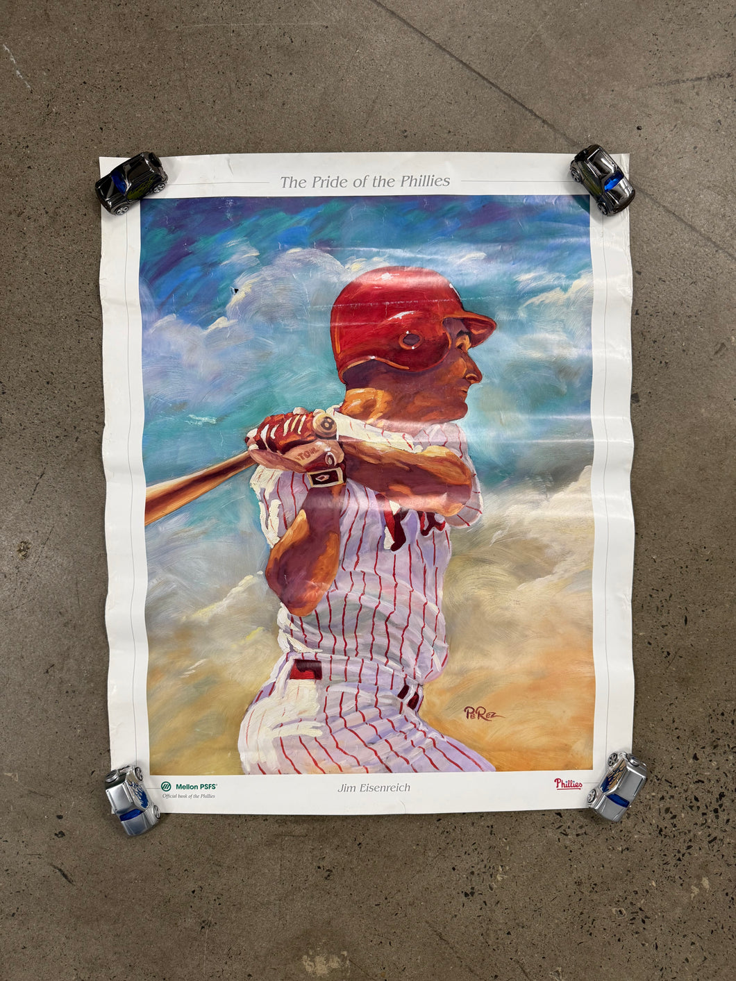 Vintage 1996 Philadelphia Phillies Jim Eisenreich Poster (22x27.5)