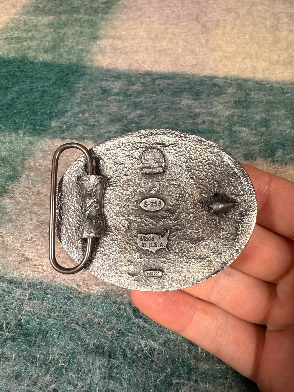 Vintage Howling Wolf Western Pattern Belt Buckle