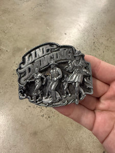 Vintage Line Dancing Belt Buckle