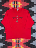 Vintage Y2K Womens Biker Rose Shirt(W2XL)