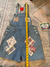 Load image into Gallery viewer, Vintage 90s True Blue Patchwork Womens Overalls (WM)
