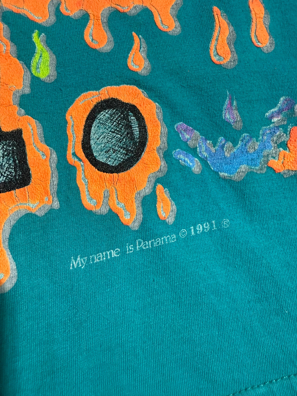 Vintage 1991 My Name is Panama Graphic T-Shirt (L)