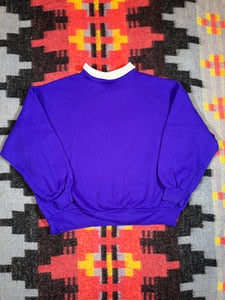 Vintage Purple Flower Collared Crewneck (WXL)
