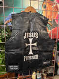 Jesus Forever Leather Vest (M)
