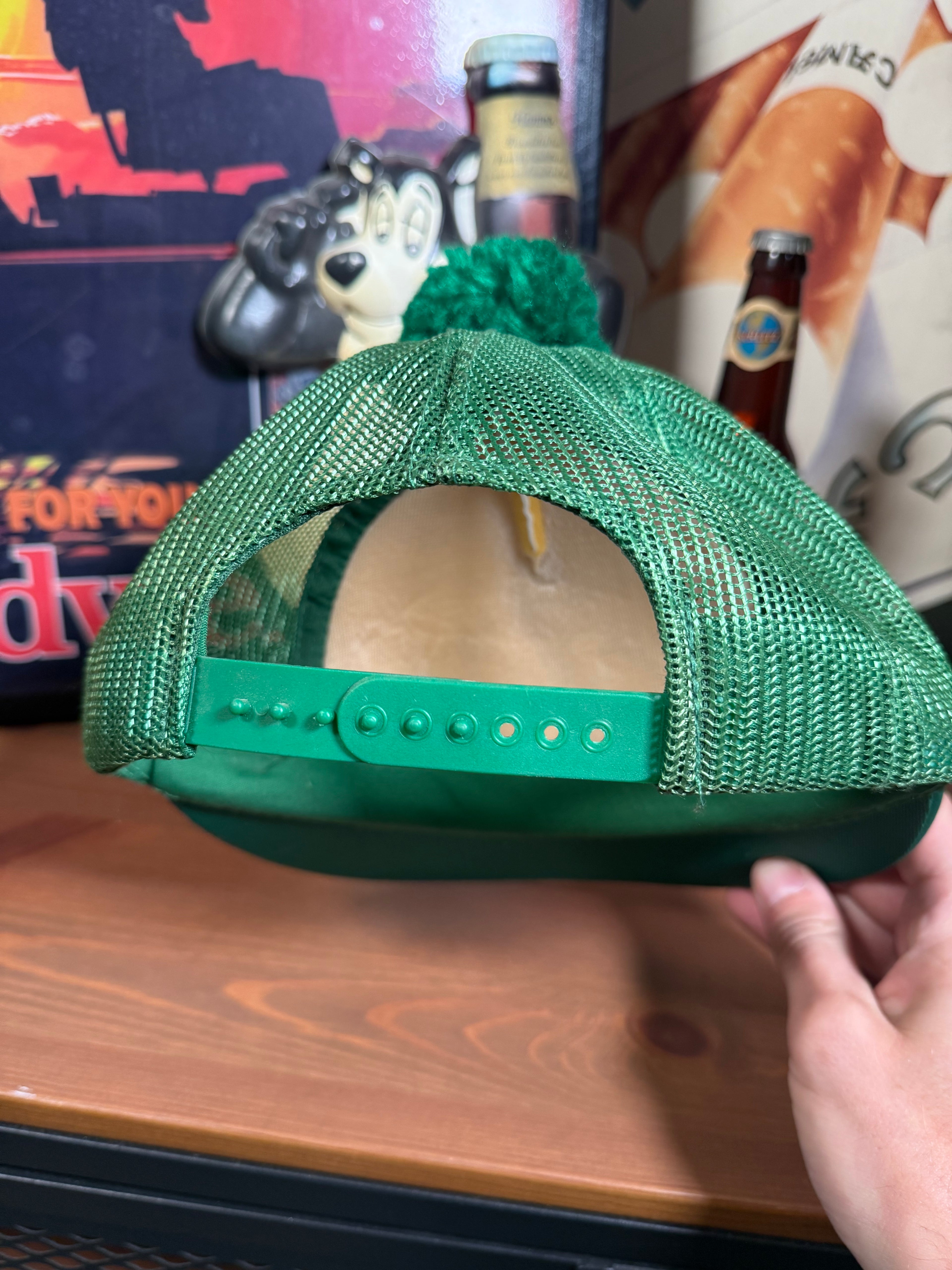 Vintage Greenleaf Custom Meat Short Brim Trucker Hat
