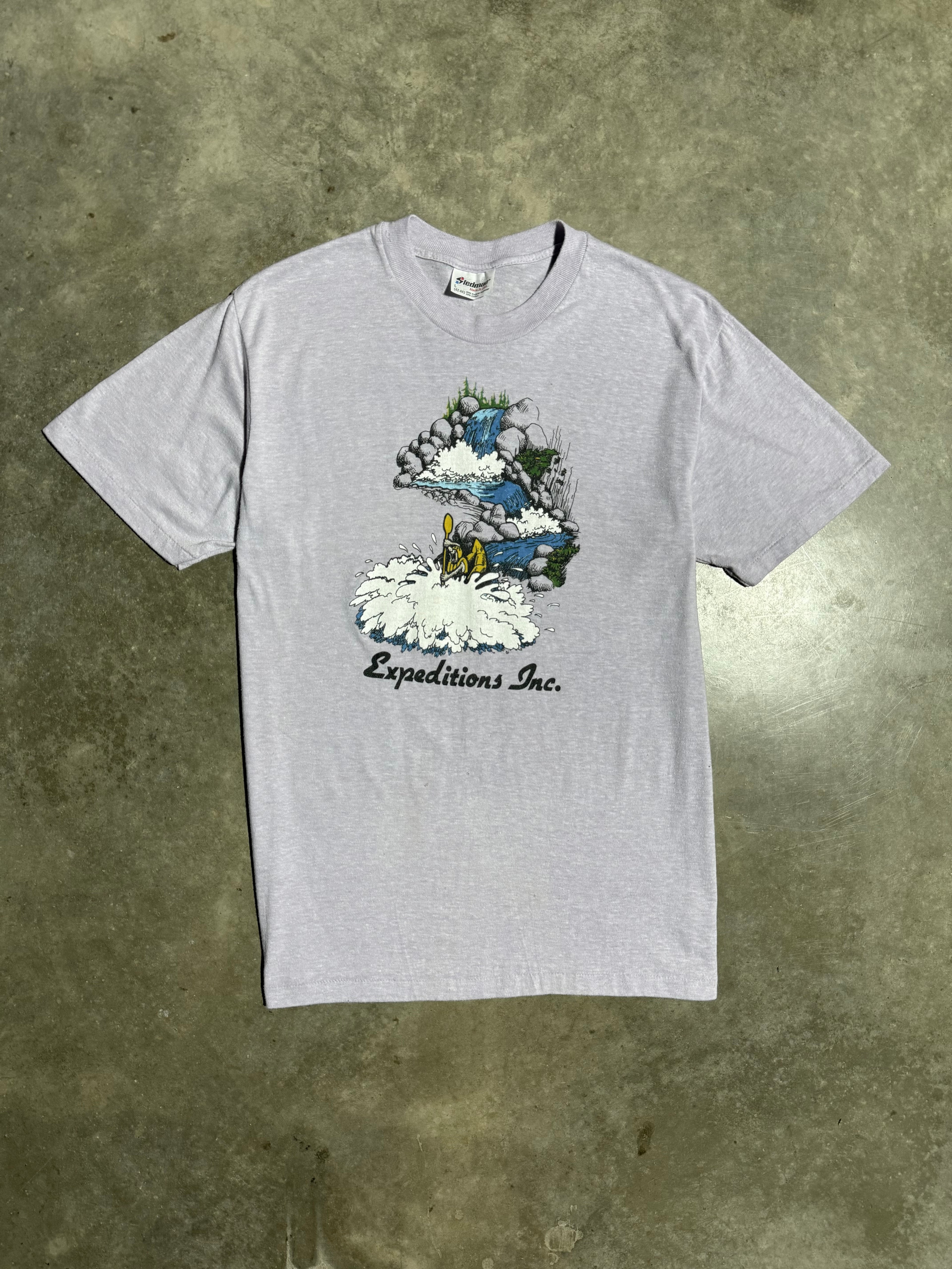 Vintage 1980s Waterfall Rafting Tee (S/M)