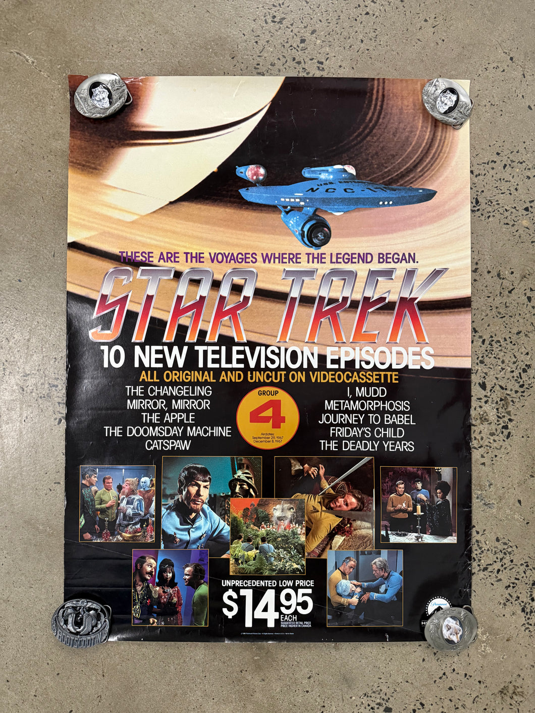 Vintage Star Trek Television Episodes Promotional Poster (23x32)