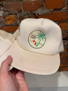 Lot of 2 Vintage 80s White Trucker Hats - Pittsburgh and Tampa
