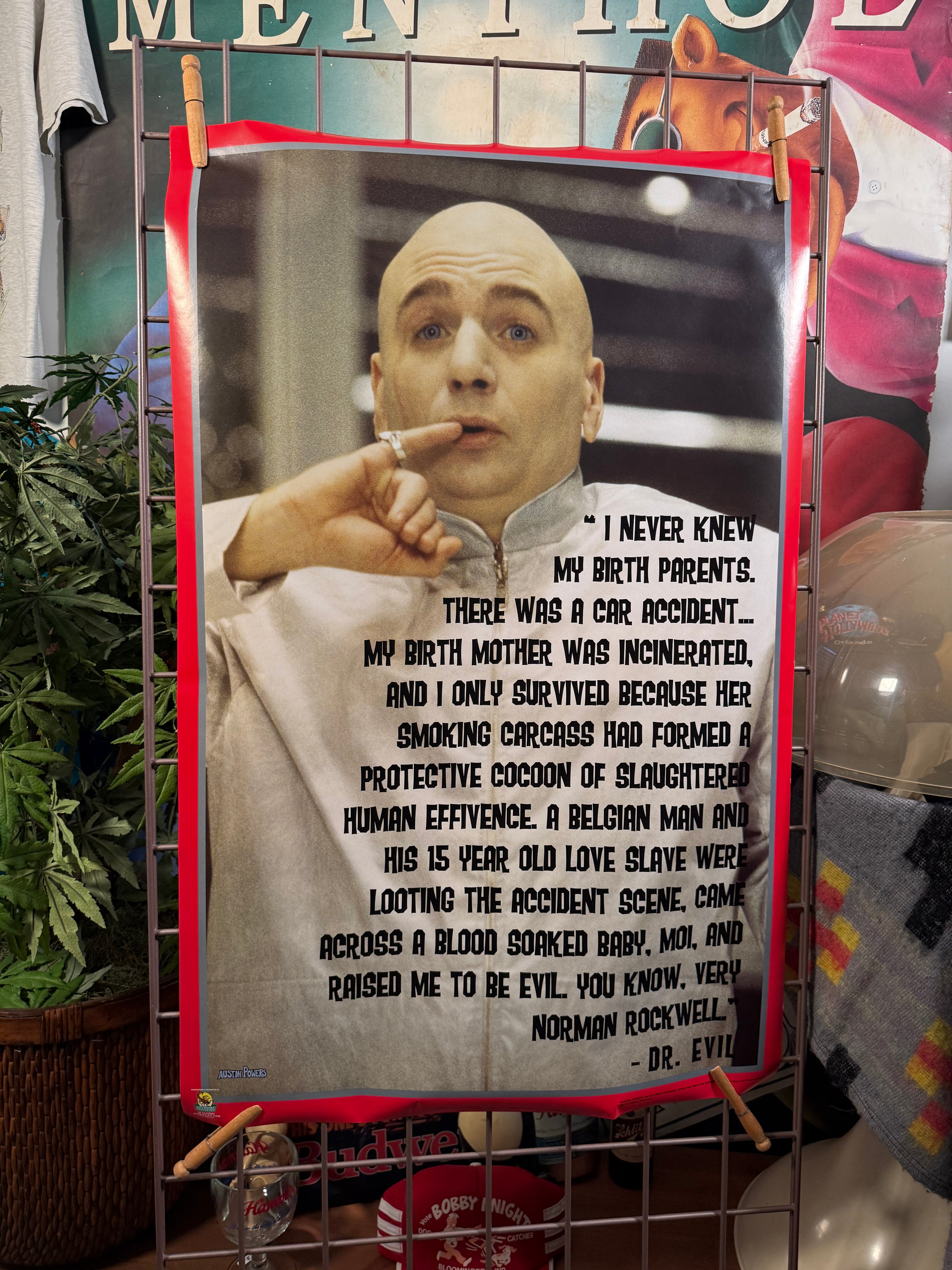 Vintage 2002 Dr Evil Norman Rockwell Quote Poster