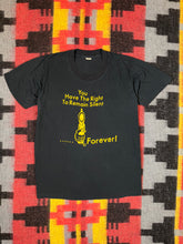 Load image into Gallery viewer, Vintage Early 80s You Have The Right To Remain Silent Shirt (M)
