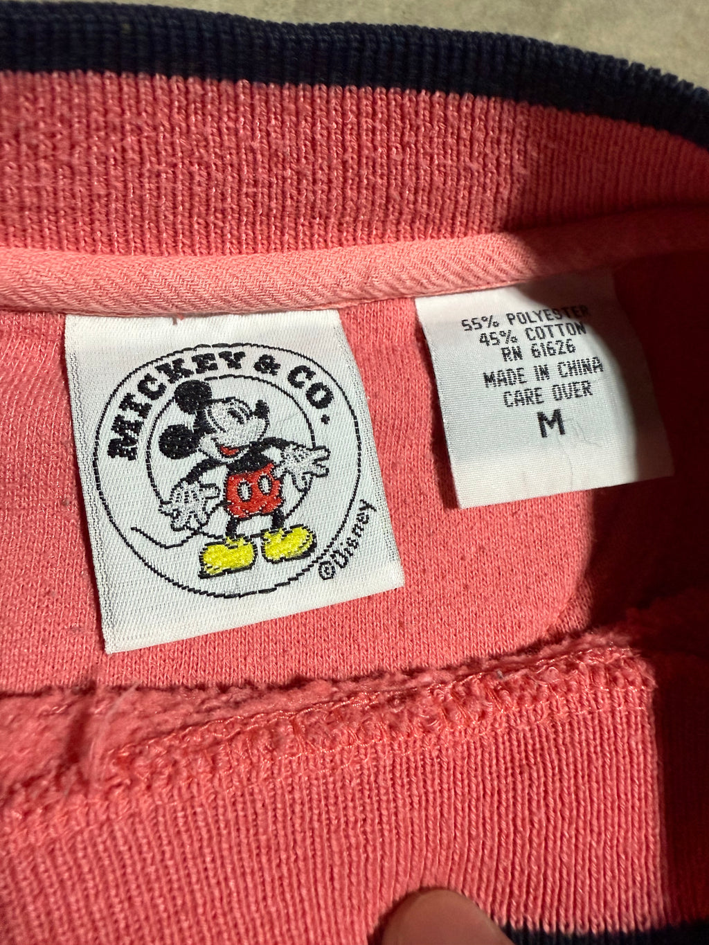 Vintage 90s Mickey Mouse Embroidered Floral Crewneck (M)