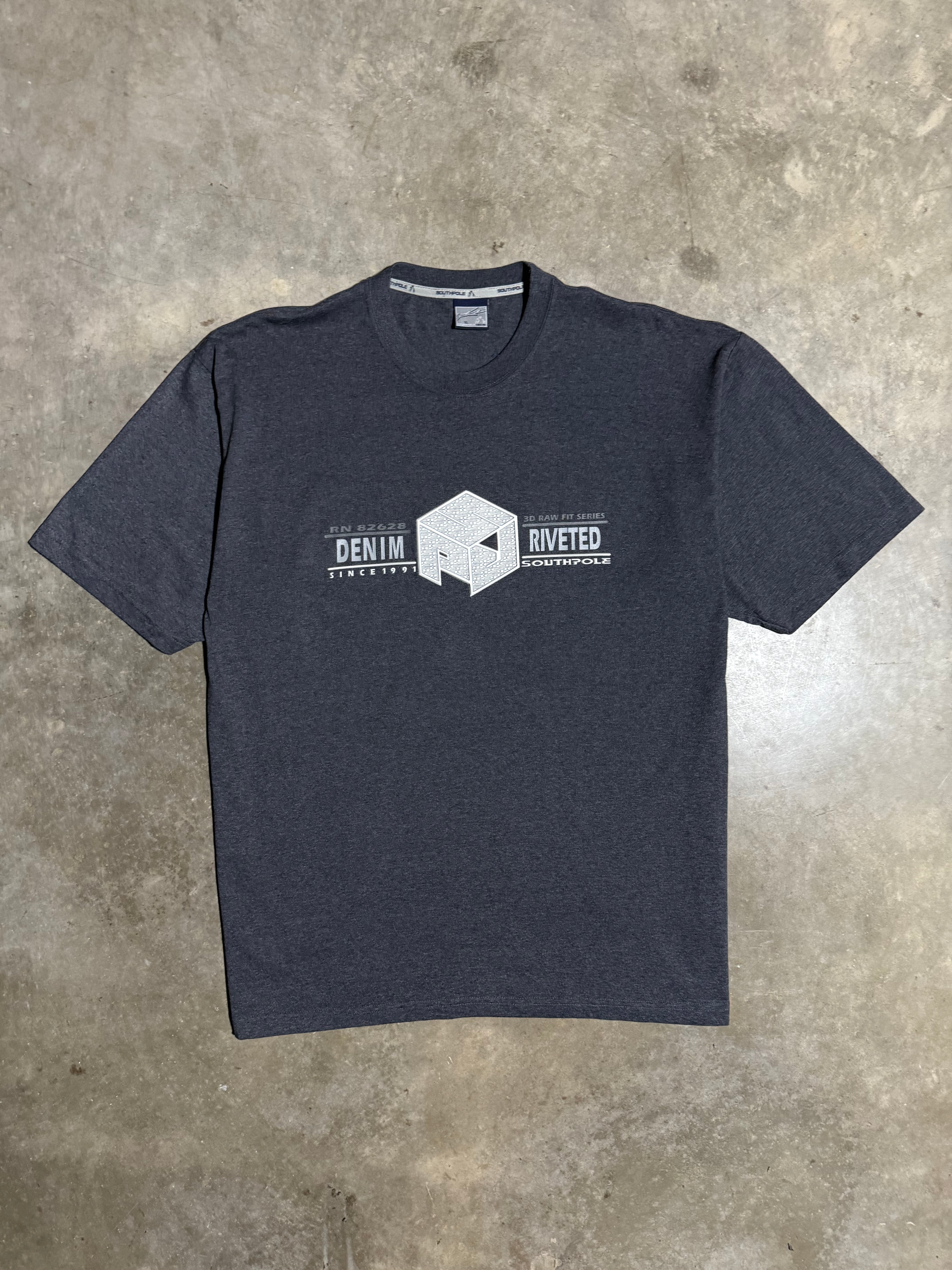 Vintage Y2K South Pole Grey T-Shirt (XL)