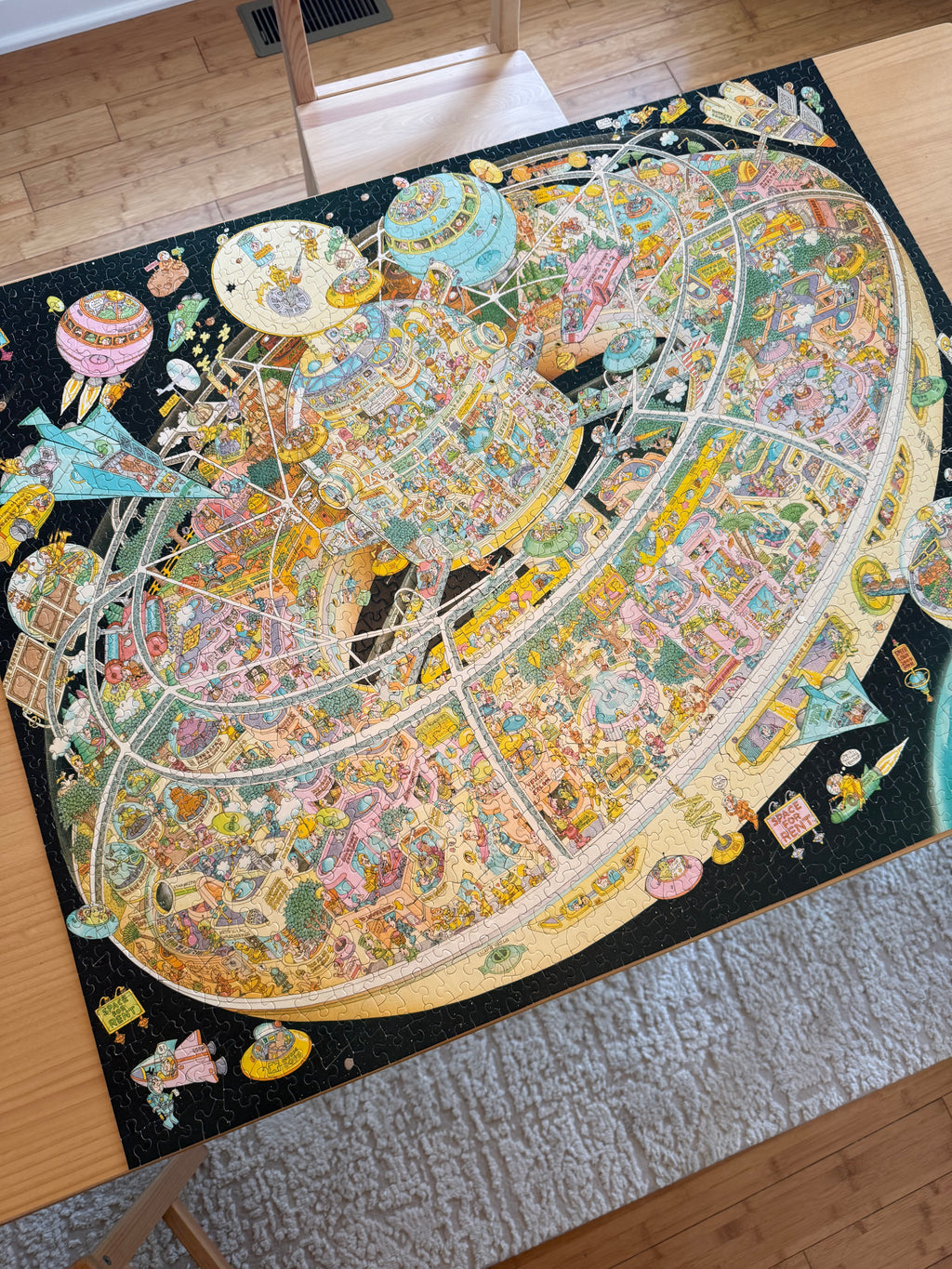 Vintage Space Station 1500 Piece Puzzle (All Pieces)
