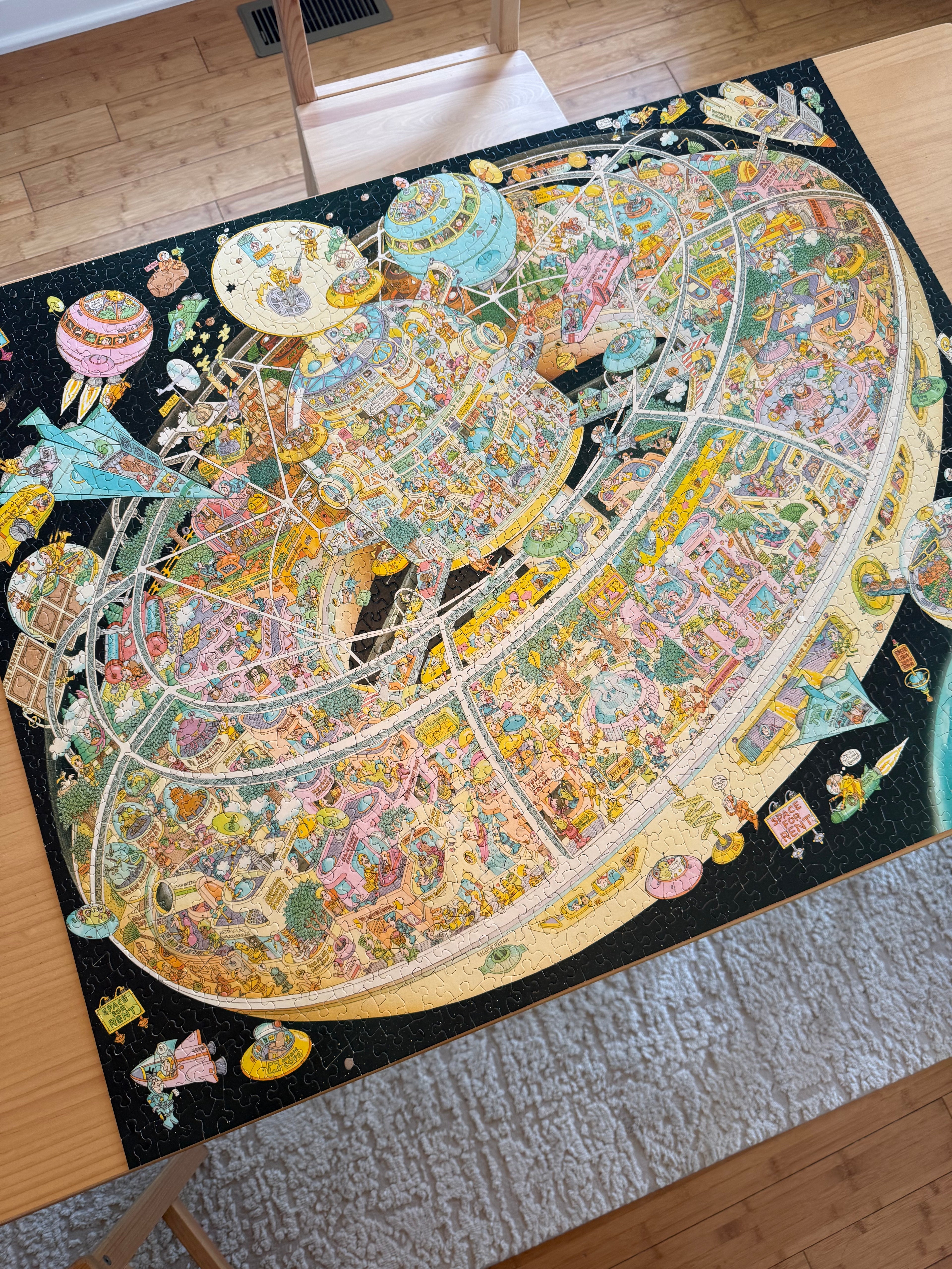 Vintage Space Station 1500 Piece Puzzle (All Pieces)