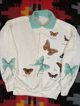 Load image into Gallery viewer, Vintage Butterfly Print Collared Swestshirt (WM)
