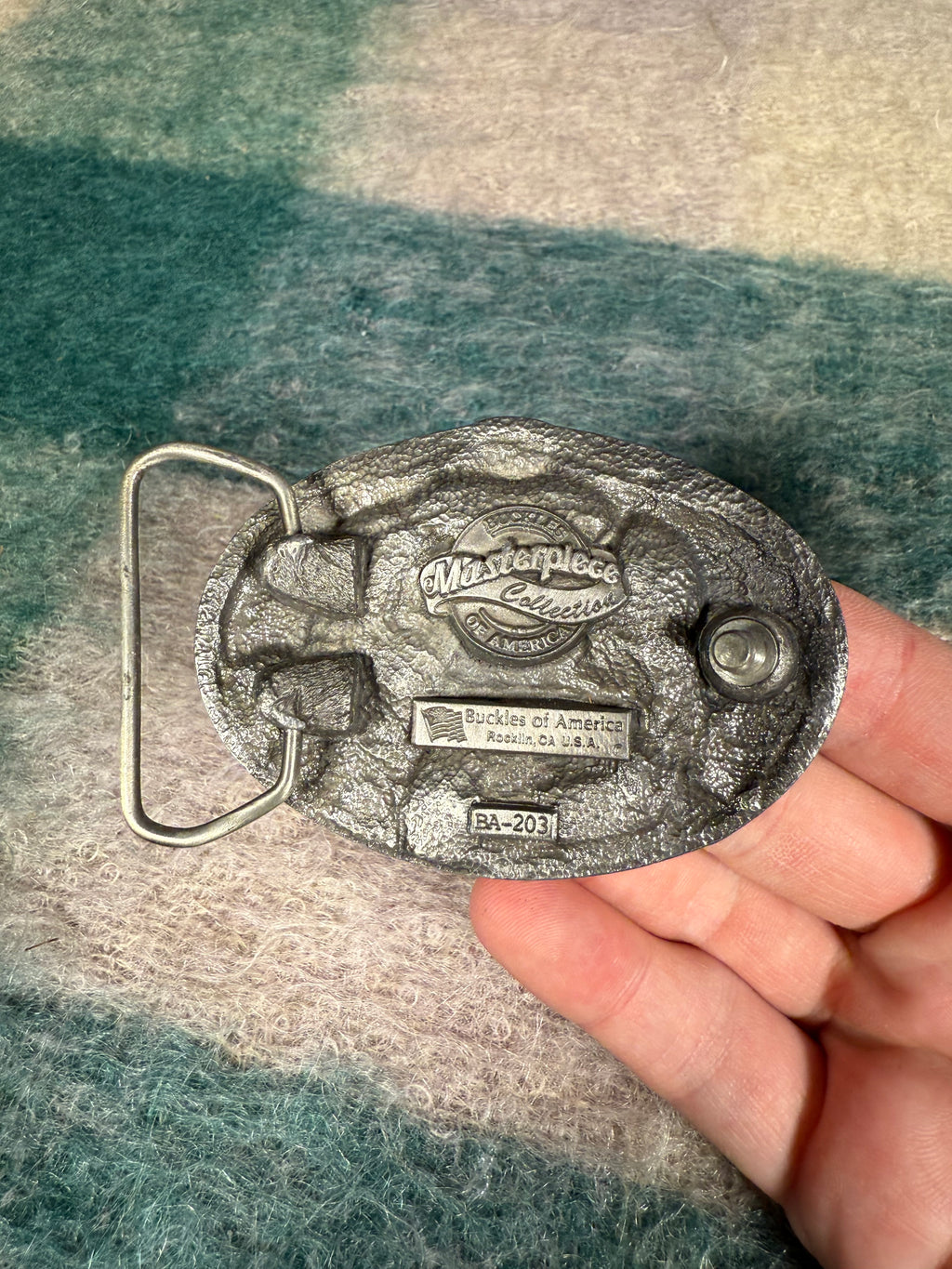 Vintage Native American with Headdress Belt Buckle