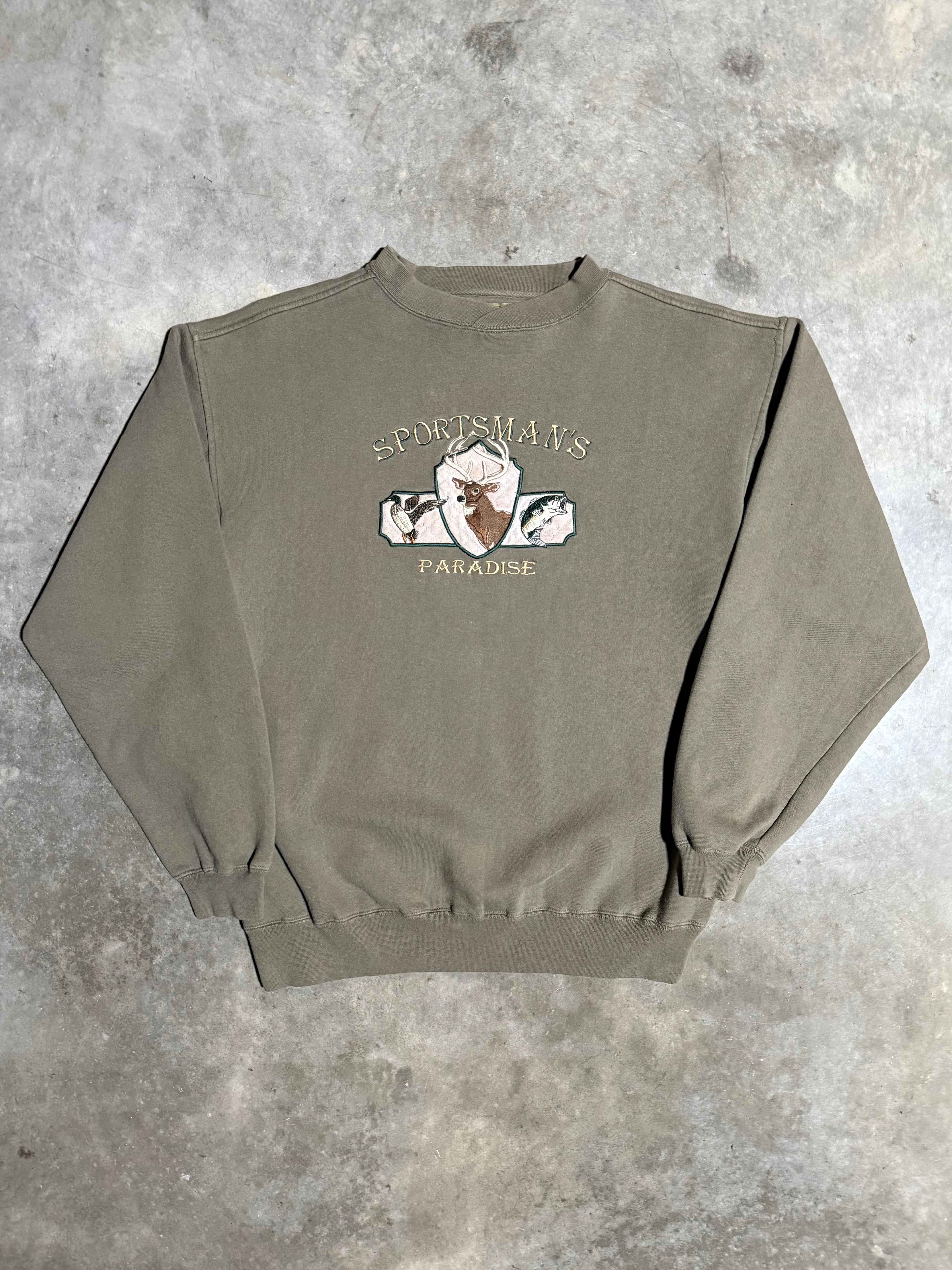 Vintage Sportsman’s Paradise Embroidered Crewneck (L)