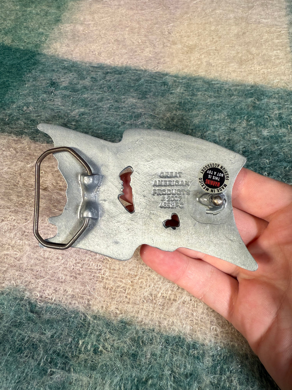 2000s Skeleton Pirate Flag Belt Buckle