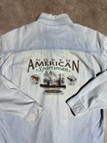 Vintage Woolrich Sportsman Denim Button Down Shirt (L)