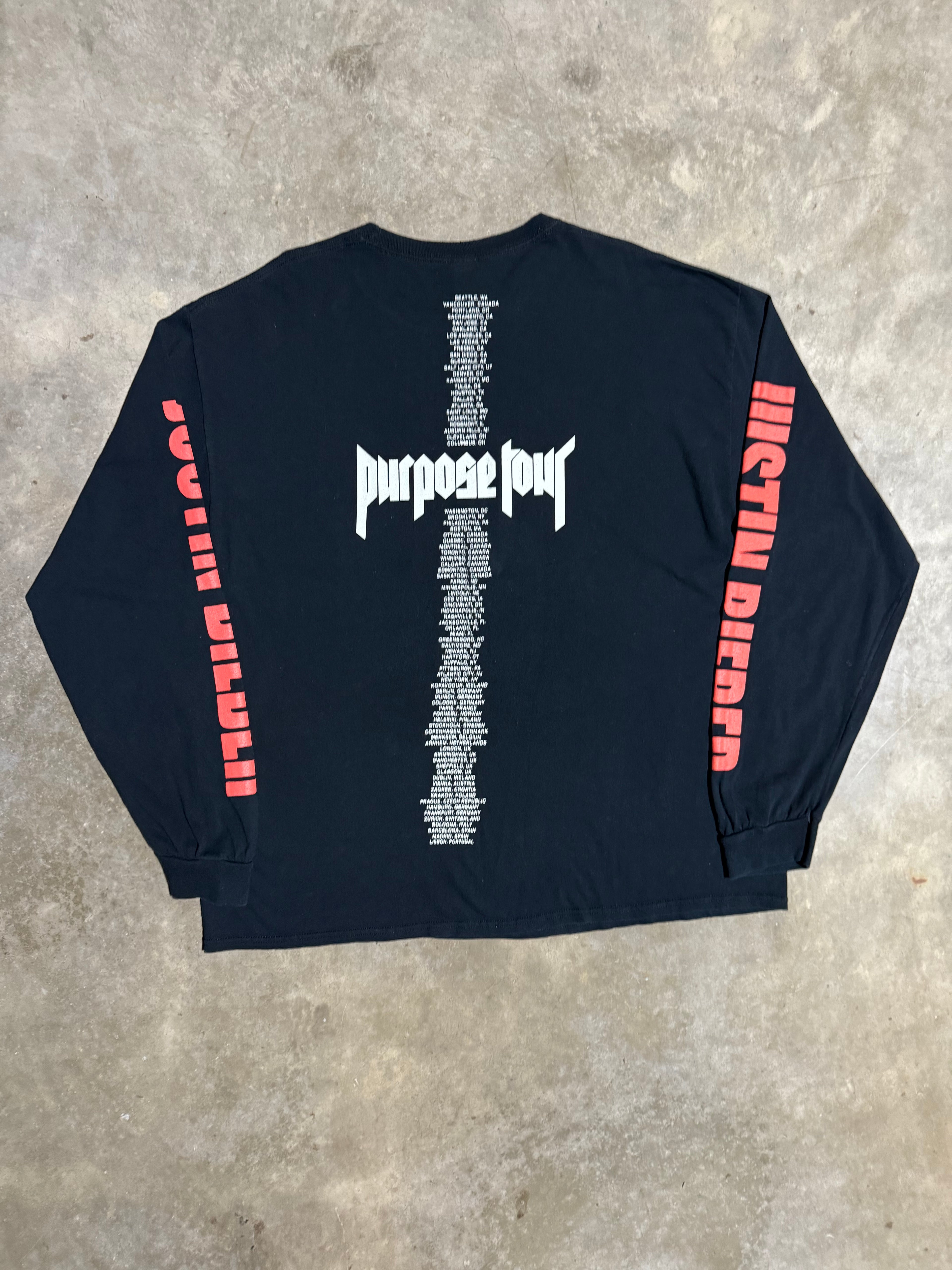 Justin Bieber Purpose Tour Longsleeve (2XL)