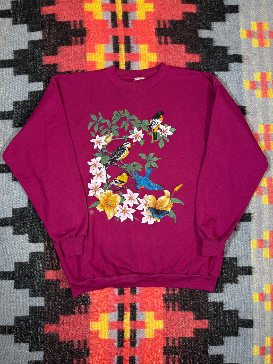 Vintage 1994 Birds in Flowers Crewneck (XL)