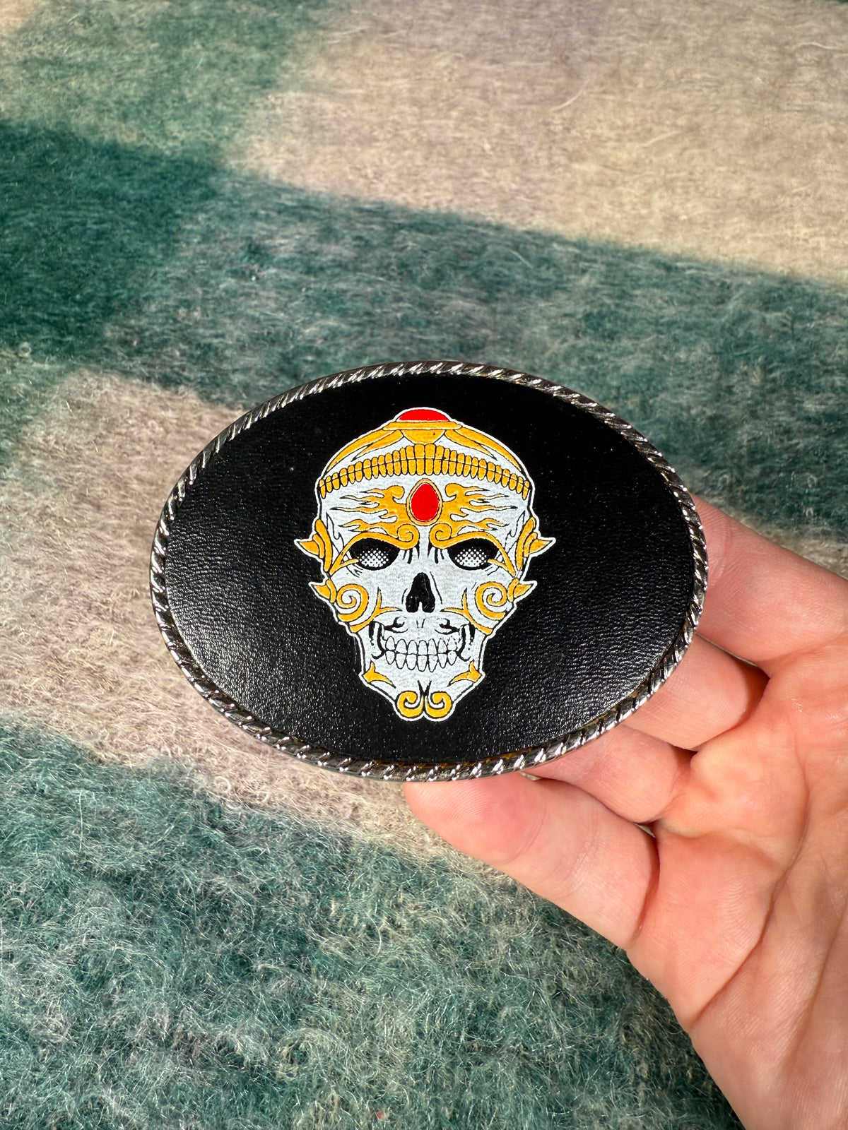 Vintage Skull Belt Buckle