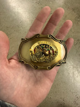 Load image into Gallery viewer, Vintage Mallard Duck American Flag Belt Buckle
