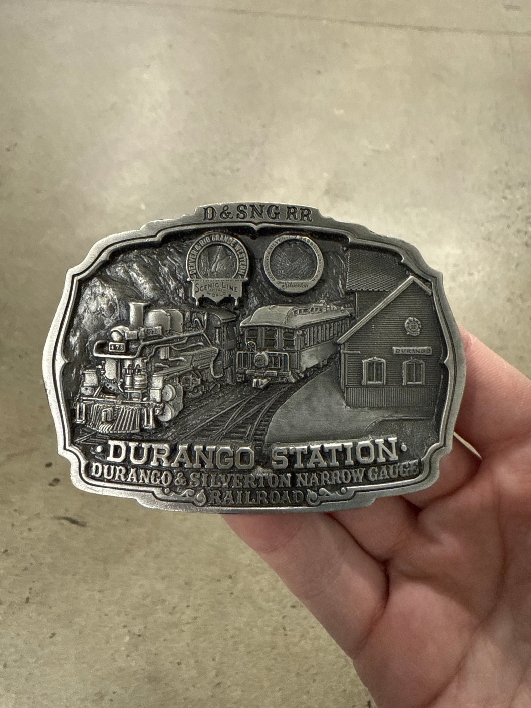 Vintage Durango Station Belt Buckle