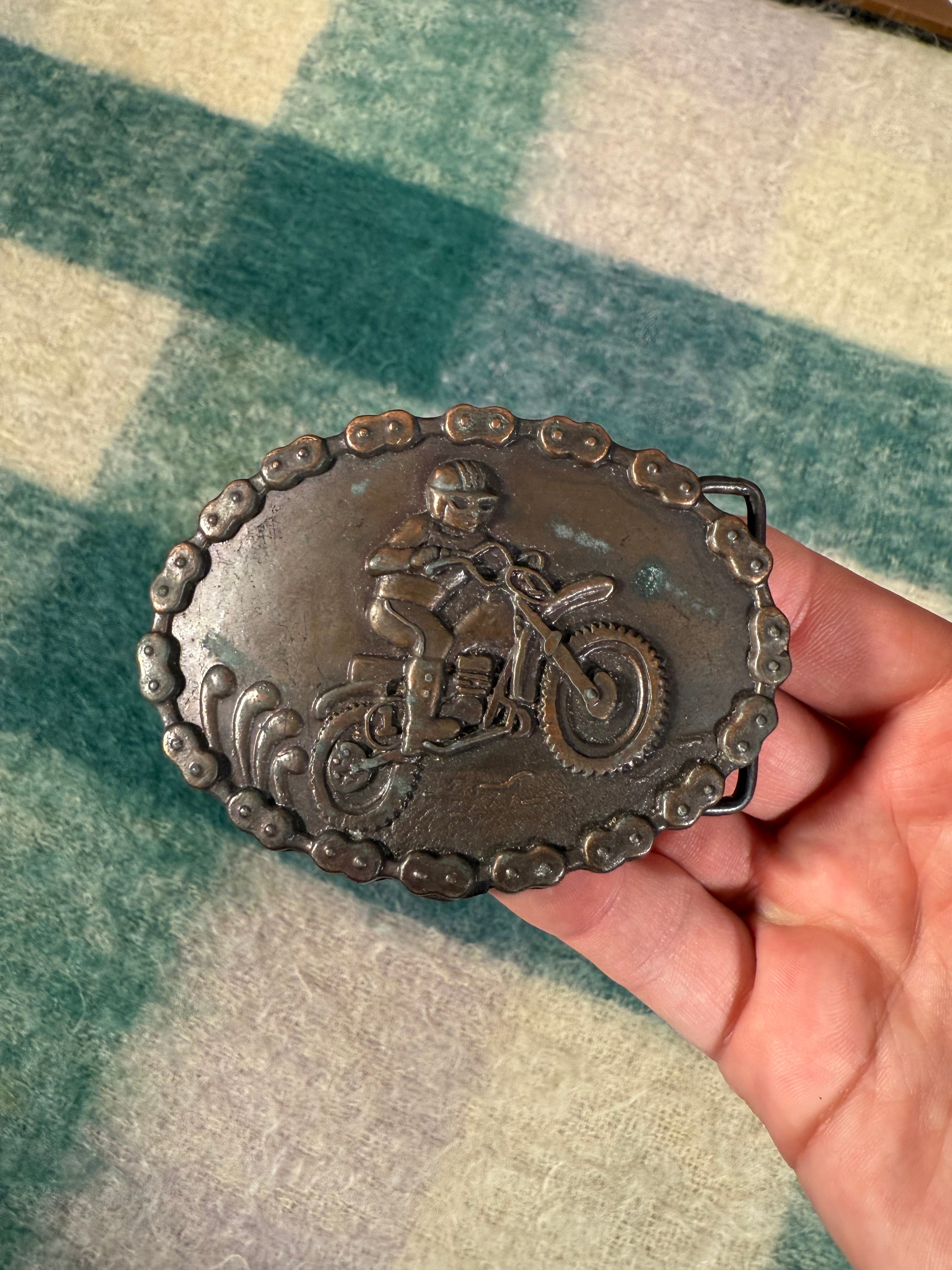 Vintage Motocross Chain Belt Buckle