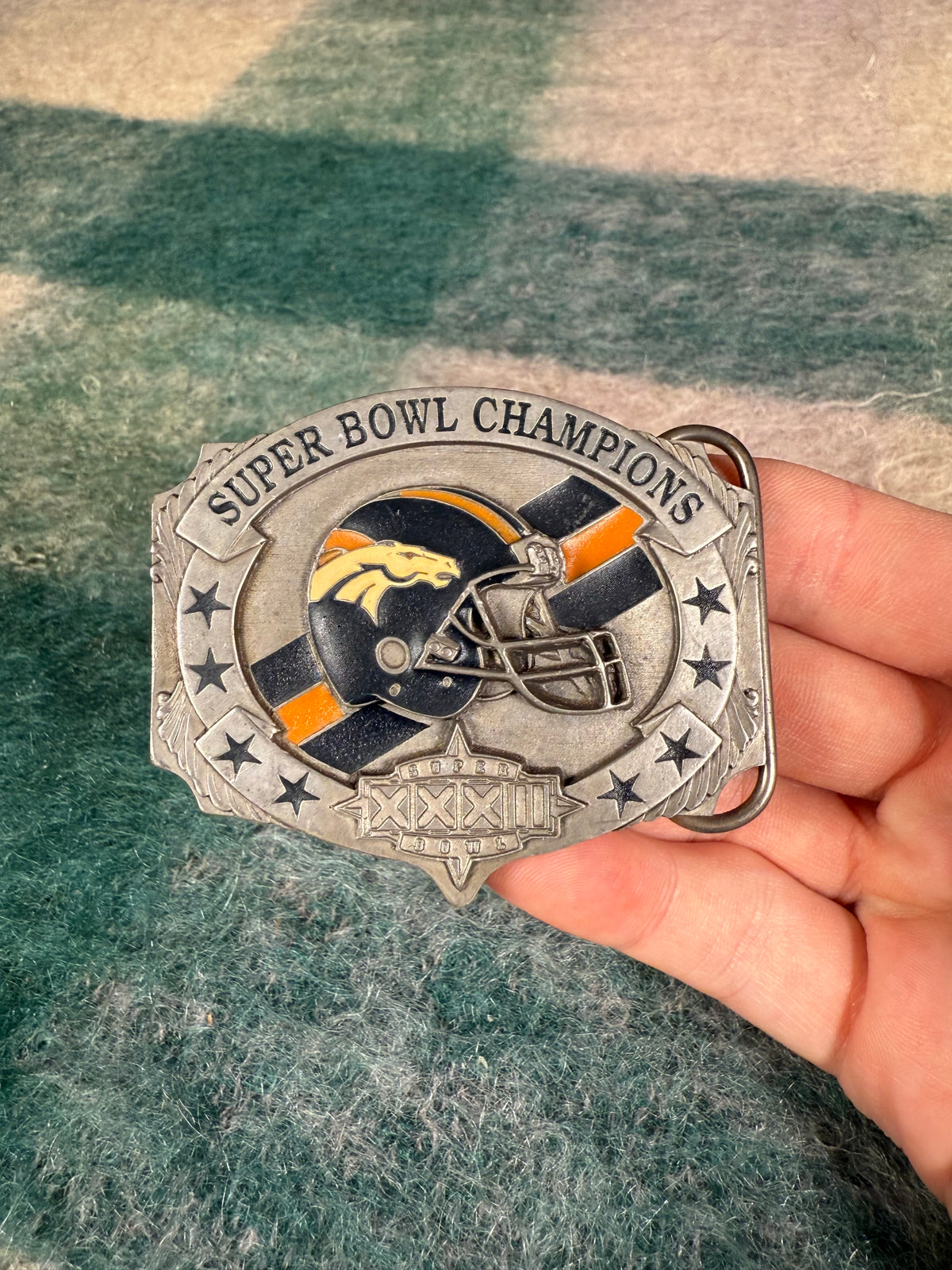 Vintage Denver Broncos Super Bowl Champs Belt Buckle