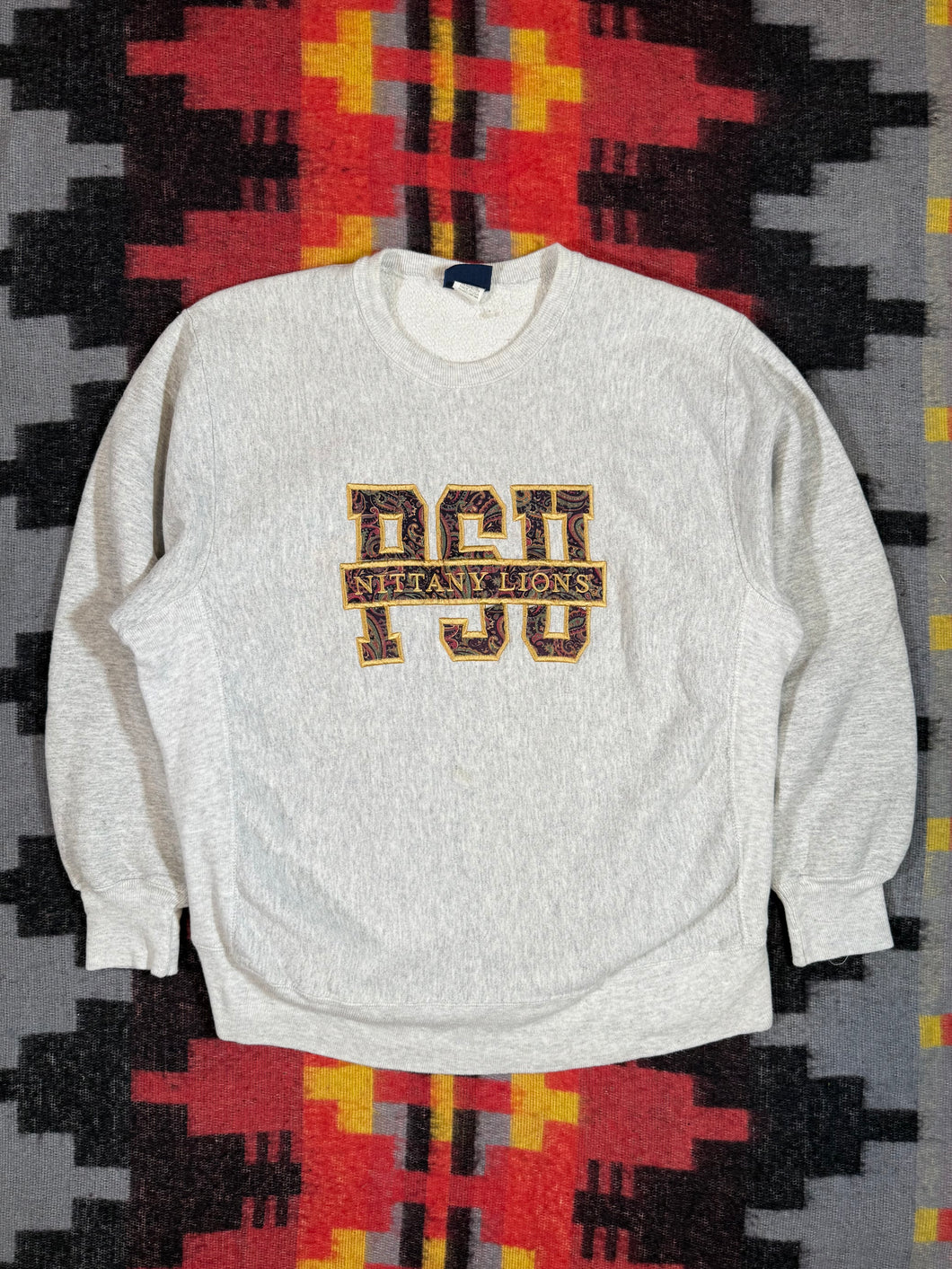Vintage 90s Paisley Penn State Crewneck (L)
