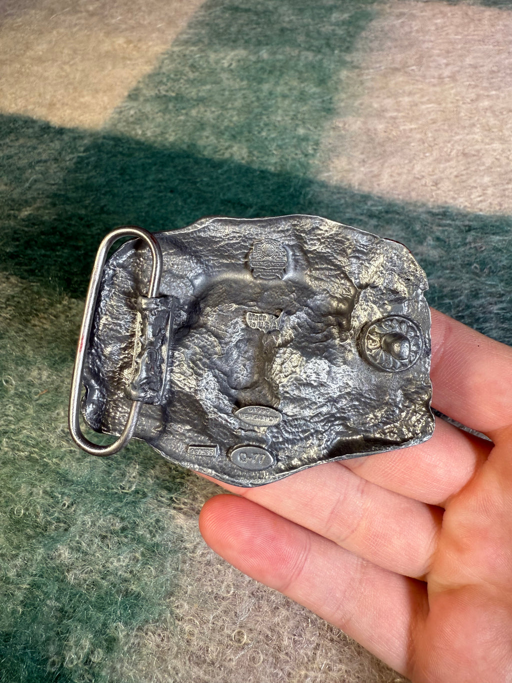 Vintage 3 Face Grim Reaper Belt Buckle