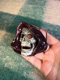 Vintage Grim Reaper Head Belt Buckle